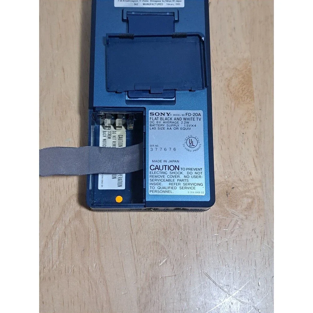 Sony Watchman FD-20A & Case PARTS ONLY